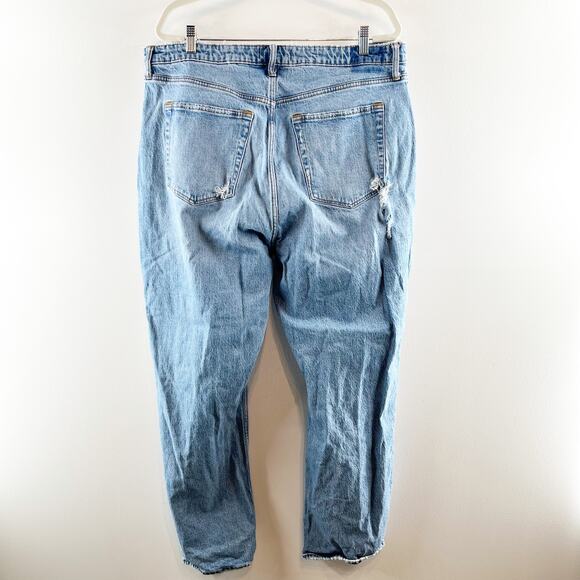 Abercrombie & Fitch The Dad High Rise Curve Love Button Fly Jeans Blue 18 - Picture 9 of 9
